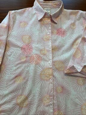 Alison Daley Pink & Yellow Daisy Button-Up Shirt